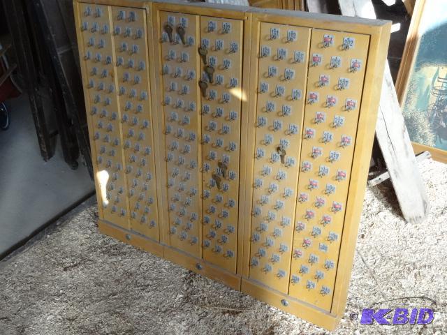 Vintage Wood Key Board. Holds 240 Keys 36 X 3...