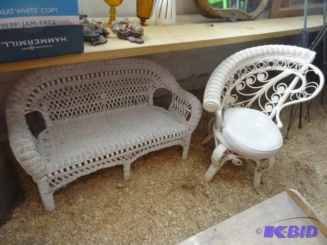 Vintage Wicker Kids Chair 24 X 29. Vintage wi...