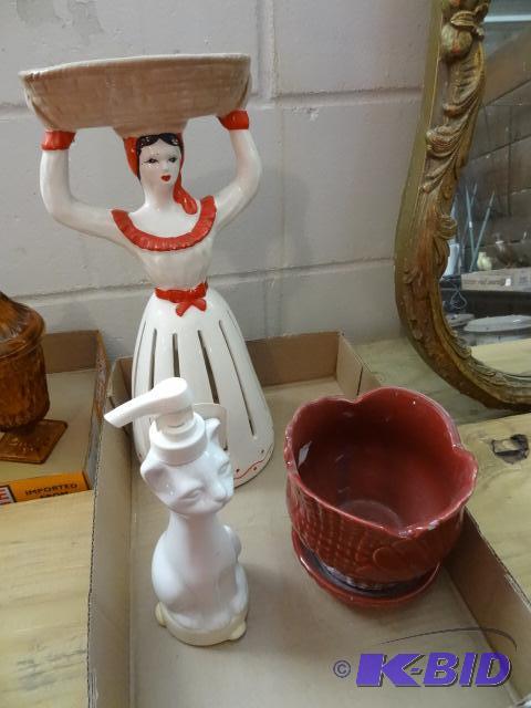 Flower Pot. Sound Pump, Siamese Cat. Pump and...