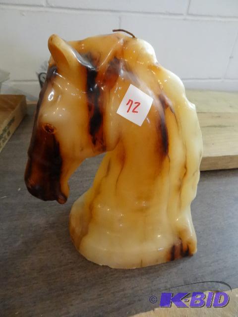 Wax Cnadle Horse Heads 11&quot Tall...