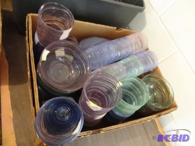Lots of Misc. Colored glasses. Plates. Bowls....