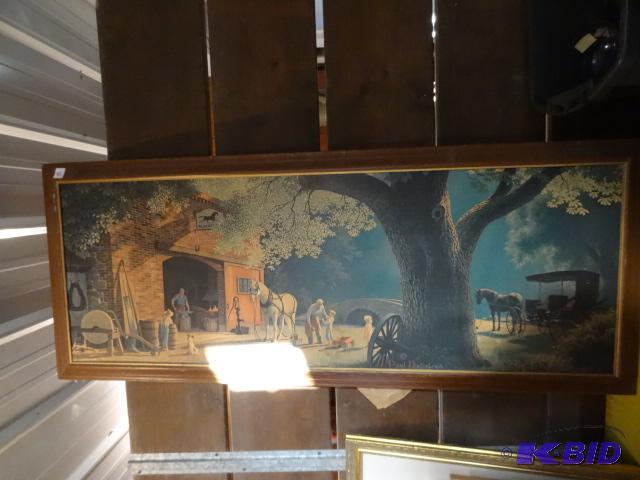 Vintage Wood Framed Print 60 X 24...