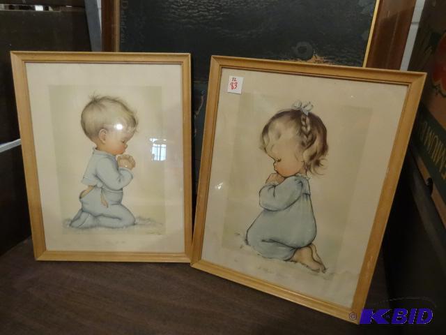 A Childs Prayer print, Bless Us All Print...