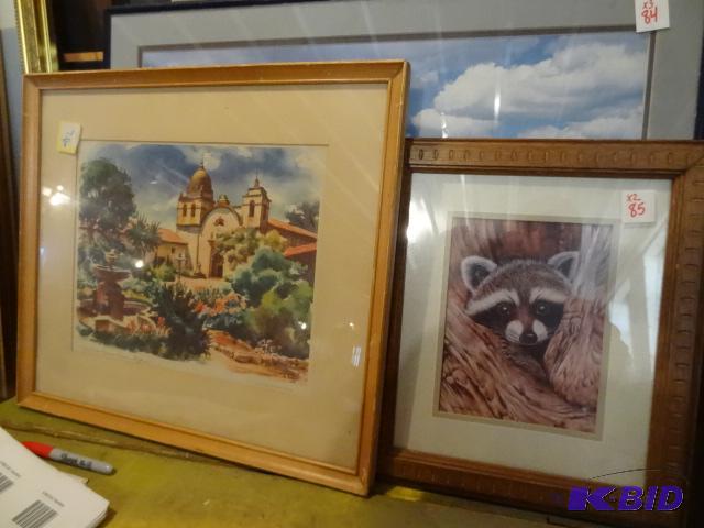 Racoon Print. San carlos Borrows Mission. Cal...