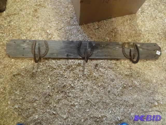 Coat Rack made with Horse Shoes...