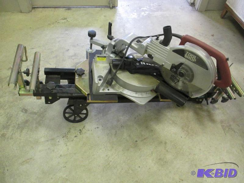 lot 00068 image: Tool Shop 10 Sliding Compound Miter with Rolling Stand