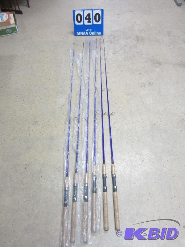 lot 40 image: 6 New JR Tackle Neon Purple Hot Stik Fishing Rods