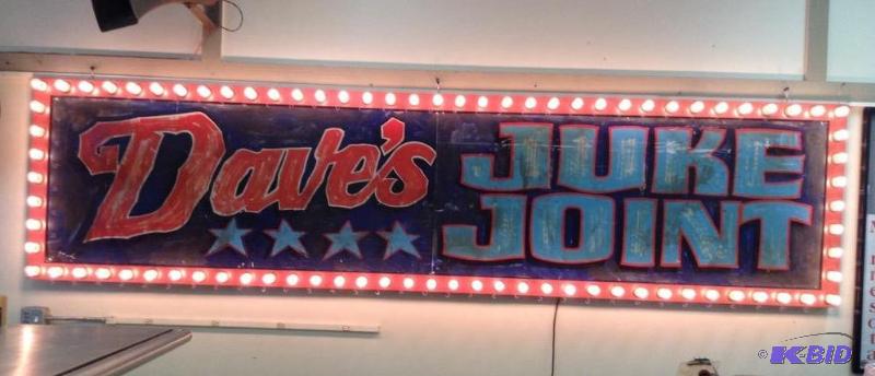 lot 1 image: Large Marquee Style Sign with Lights