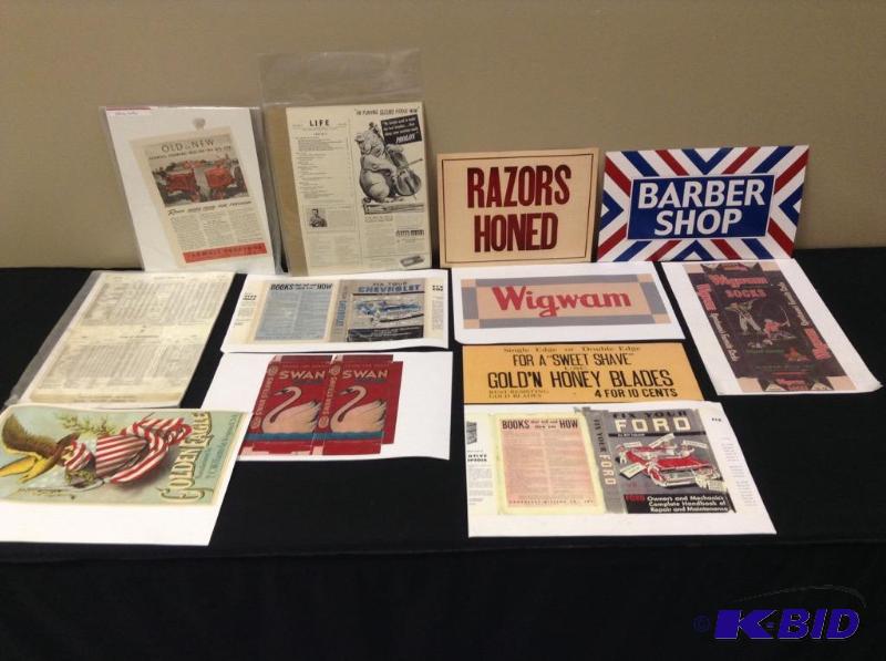 lot 110 image: Collection Advertising Signs and Ads