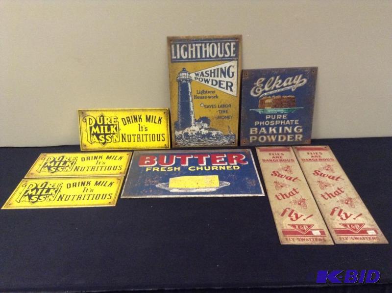 lot 122 image: 8 Wood Signs