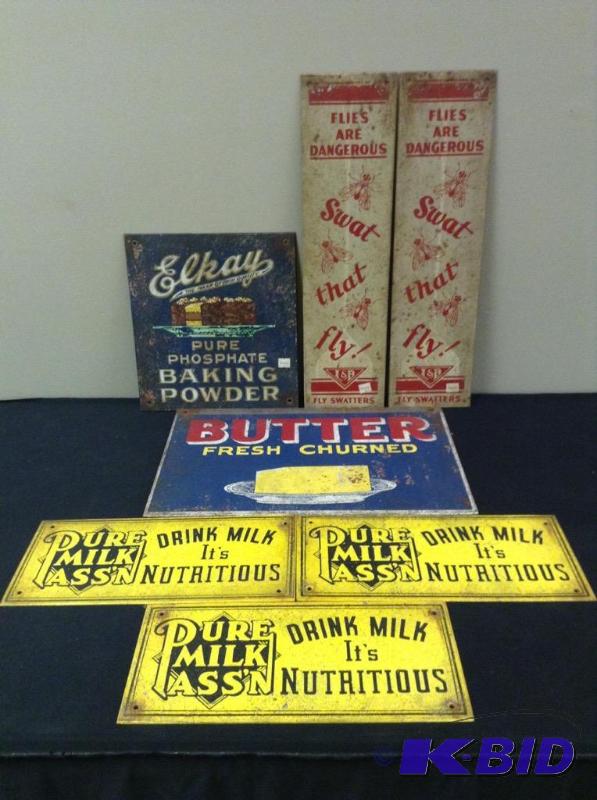 lot 124 image: 7 Wood Signs