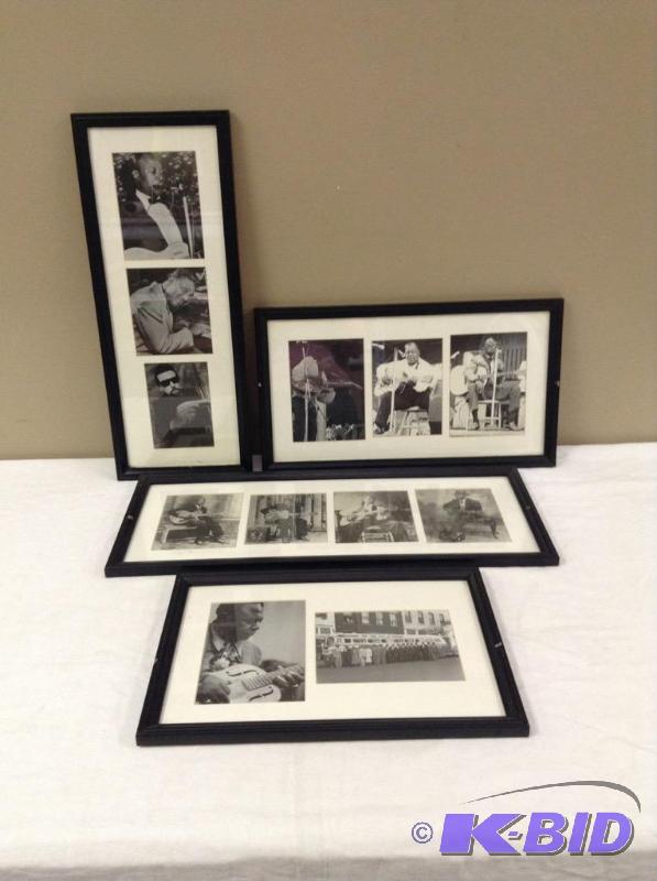 lot 127 image: 4 Collages of BluesJazz Musician Pictures