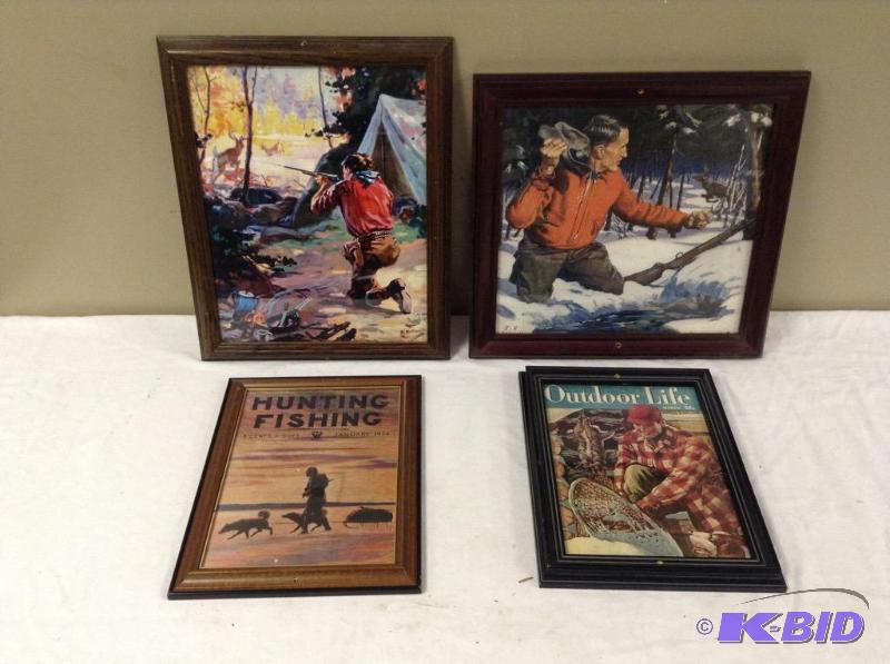 lot 134 image: 4 Framed Outdoor Images