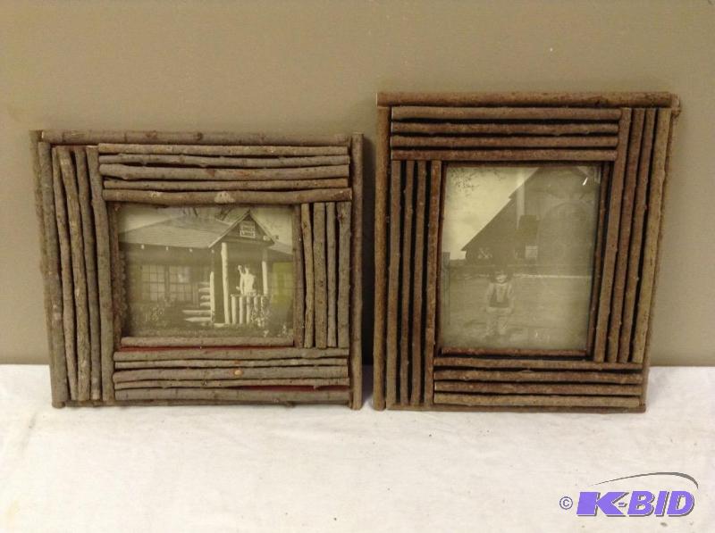 lot 148 image: Wooden Rustic Picture Frames