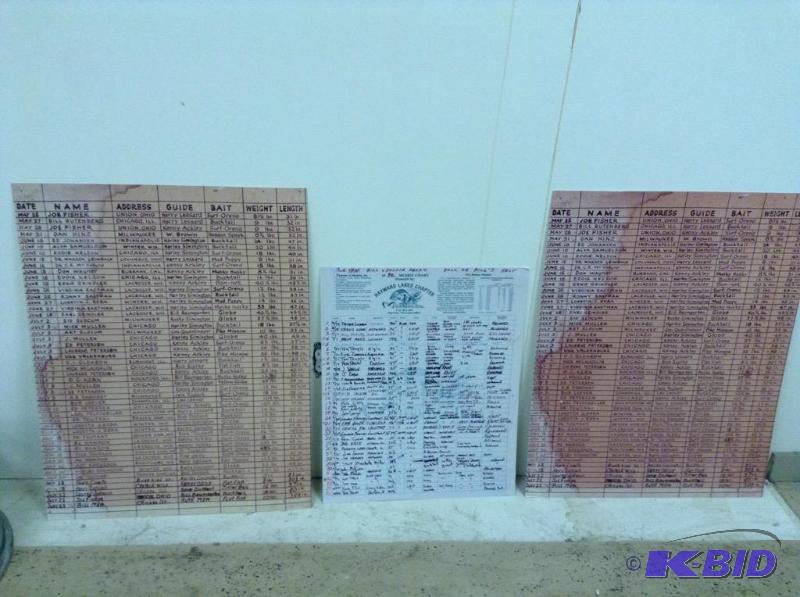 lot 16 image: Reproduction Hayward Lakes Musky Fishing Stats