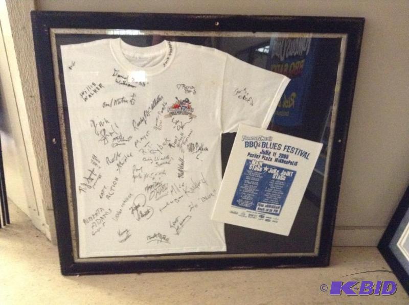 lot 4 image: Framed 2005 BBQ & Blues Festival Autographed Shirt