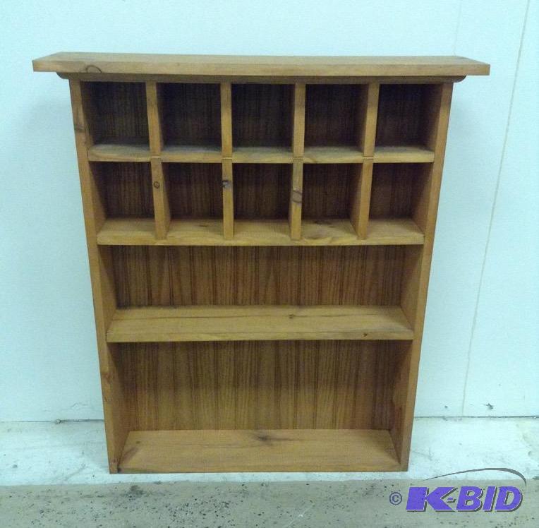 lot 50 image: Shallow Wooden Display Shelf
