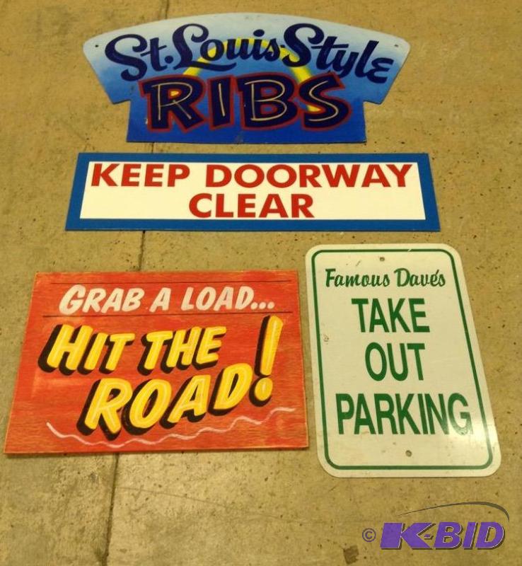 lot 51 image: Assorted Signs Including Take Out