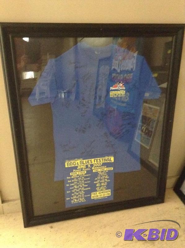 lot 6 image: Framed 2007 BBQ & Blues Festival Autographed Shirt