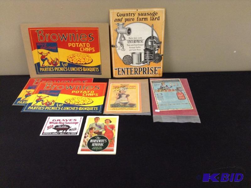 lot 72 image: Mix of Advertising and The Housewifes Almanac