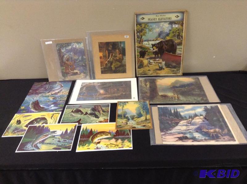 lot 76 image: Vintage Lithos and Magazine Pictures