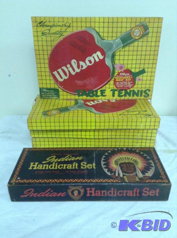 lot 81 image: Reproduction Game Boxes for Decor Only