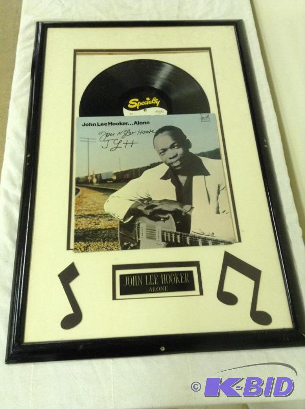 lot 88 image: Framed and Autographed John Lee Hooker Alone Album