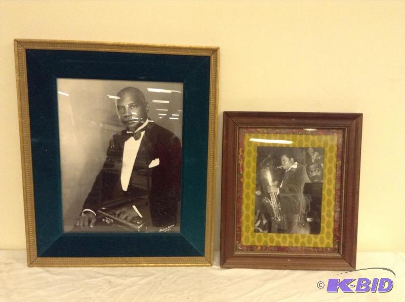 lot 98 image: 2 JazzBlues Framed Musician Pictures