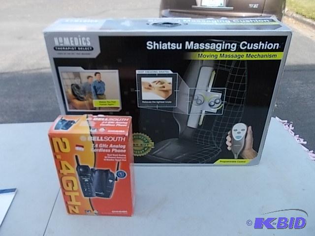 Shiatsu Massaging Chair Cushion, Cordless Pho...