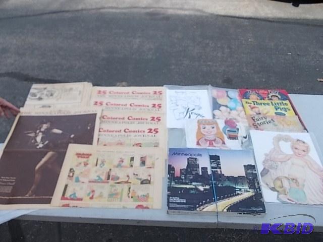 Collection Of Old Comics, Newspapers, Other P...
