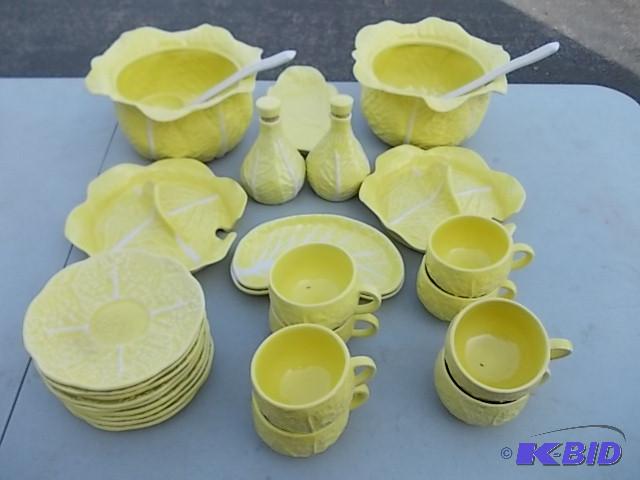 Secla Cabbage Yellow Pattern 2-Soup Tureens W...