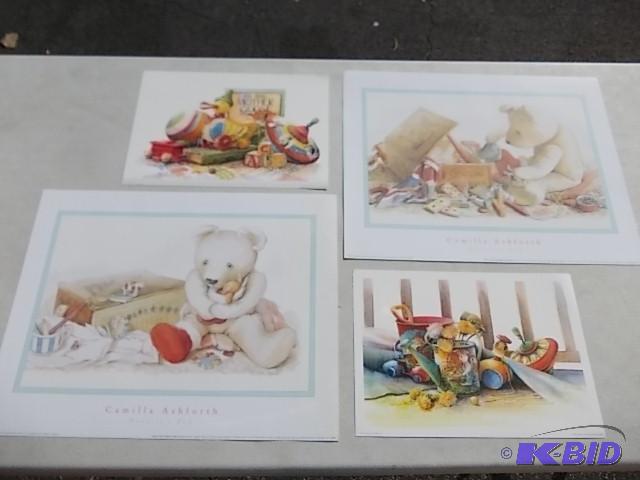 4-Childs Room Prints (2-Sharon Pederson 10x1...