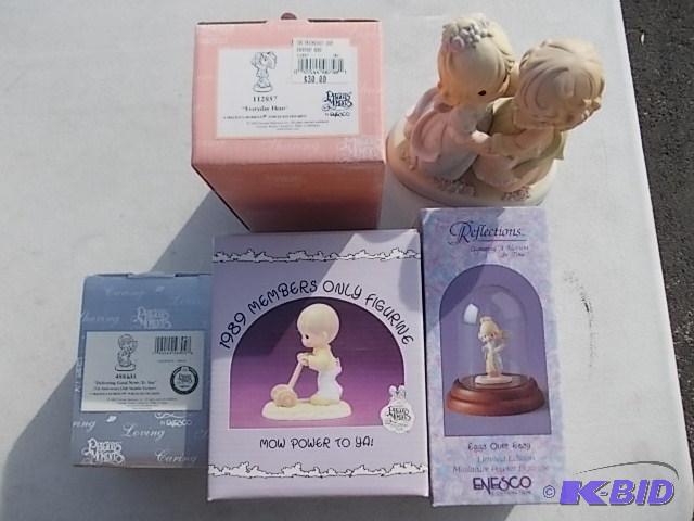 5-Precious Moments Figurines With 4-Boxes...