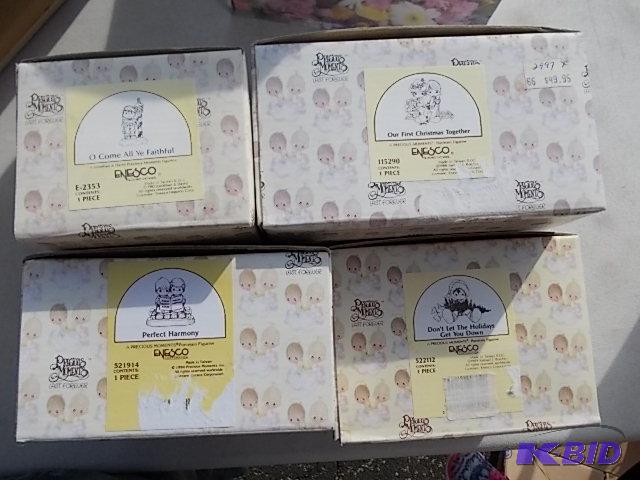 4-Precious Moments Figurines With Boxes...