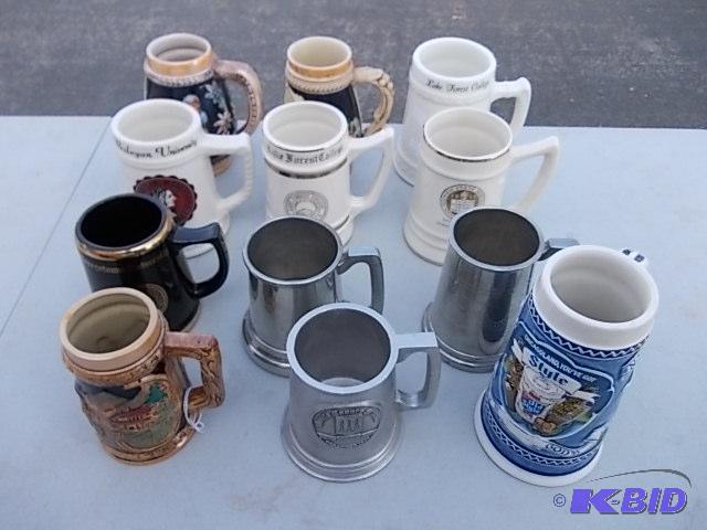 Collection Of 12-Assorted&nbspBeer Steins...