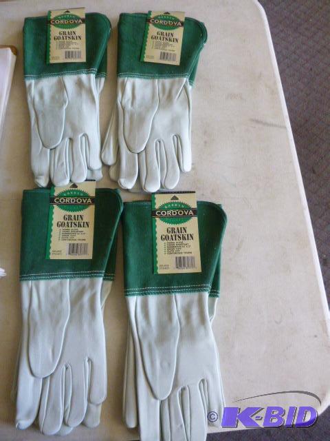 Four Pair Cordova Garden Gloves Grain Goatski...