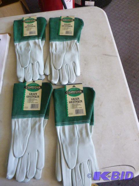 Four Pair Cordova Garden Gloves Grain Goatski...