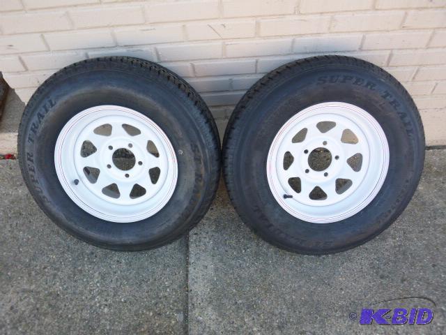 Two Super Trailer Tires ST20575 R14, 6 ply w...