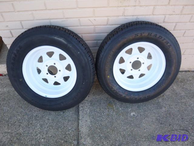 Two Super Trailer Tires ST20575 R15, 6 ply w...