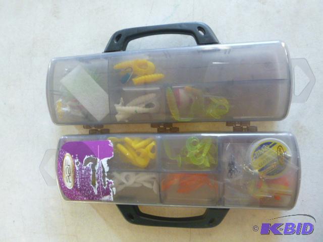 Two Plastic Tackle Boxes with Tackle...