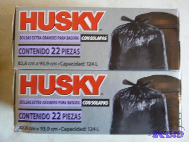 Two Boxes of Husky 33 Gallon Flap Tie Trash B...