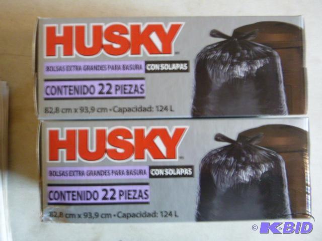 Two Boxes of Husky 33 Gallon Flap Tie Trash B...