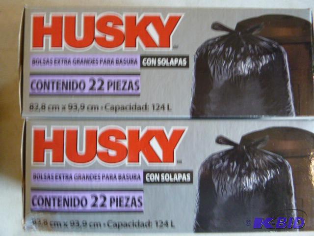 Two Boxes of Husky 33 Gallon Flap Tie Trash B...