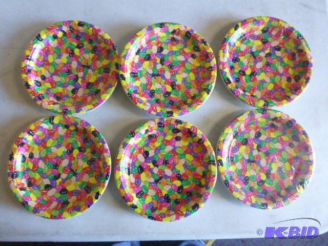Six Packs of 12 Jelly Bean 7&quot Paper Plat...