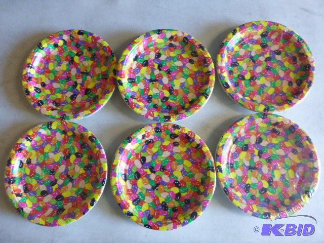 Six Packs of 12 Jelly Bean 7&quot Paper Plat...
