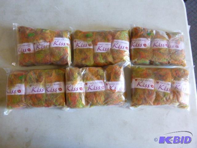 Six Packs of 3 Red Heart Fuzzy Yarn...