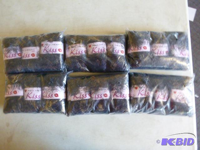 Six Packs of 3 Red Heart Fuzzy Yarn...