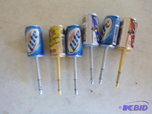 Six Beer Can Bobbers...