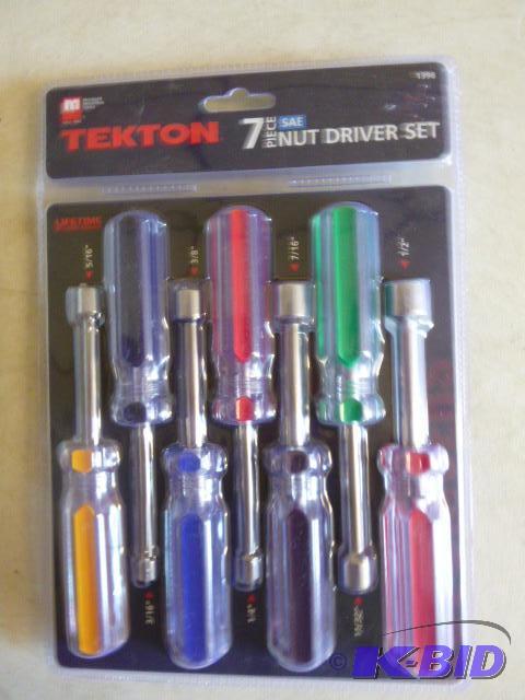 Tekton 7 Piece Nut Driver Set 516&quot to 1...