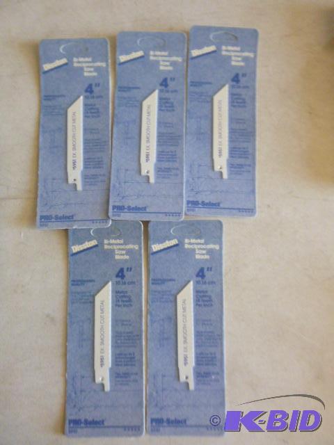 Five Disston Reciprocating Saw Blades...
